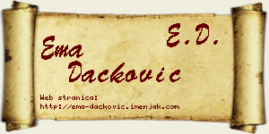 Ema Dačković vizit kartica